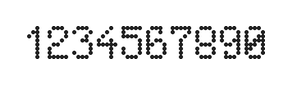 5×8数字点阵字体 ddN58AA1412
