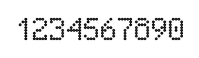 5×8数字点阵字体 ddN58AA1419