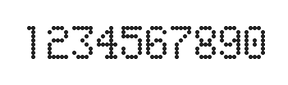 5×8数字点阵字体 ddN58AA1424