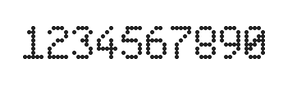 5×8数字点阵字体 ddN58AA1429
