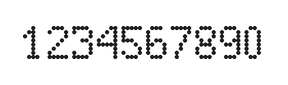5×8数字点阵字体 ddN58AA1430