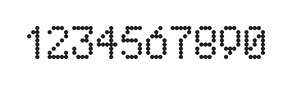 5×8数字点阵字体 ddN58AA1436
