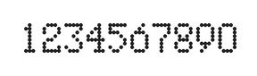 5×8数字点阵字体 ddN58AA1437