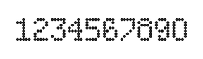 5×8数字点阵字体 ddN58AA1447