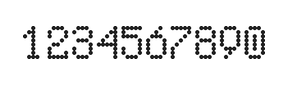 5×8数字点阵字体 ddN58AA1448