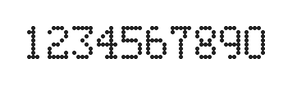 5×8数字点阵字体 ddN58AA1455