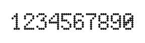 5×8数字点阵字体 ddN58AA1459