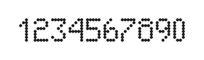 5×8数字点阵字体 ddN58AA1464