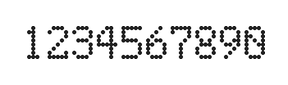 5×8数字点阵字体 ddN58AA1472