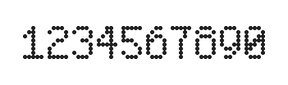 5×8数字点阵字体 ddN58AA1475