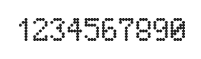 5×8数字点阵字体 ddN58AA1478