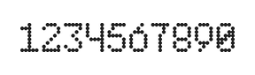 5×8数字点阵字体 ddN58AA1480