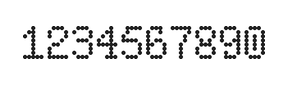 5×8数字点阵字体 ddN58AA1481