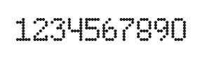 5×8数字点阵字体 ddN58AA1490
