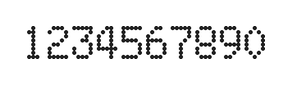 5×8数字点阵字体 ddN58AA1505