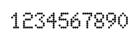 5×8数字点阵字体 ddN58AA1508