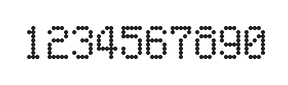 5×8数字点阵字体 ddN58AA1509