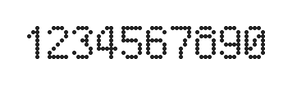 5×8数字点阵字体 ddN58AA1510