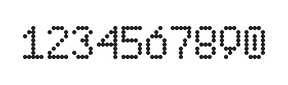 5×8数字点阵字体 ddN58AA1511