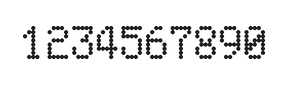 5×8数字点阵字体 ddN58AA1512