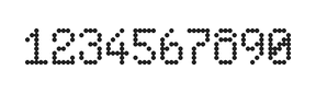 5×8数字点阵字体 ddN58AA1515