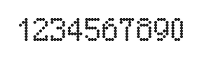 5×8数字点阵字体 ddN58AA1516