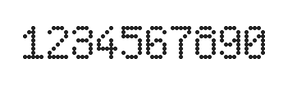 5×8数字点阵字体 ddN58AA1518