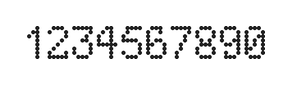5×8数字点阵字体 ddN58AA1525
