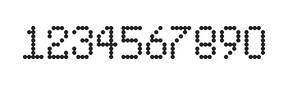 5×8数字点阵字体 ddN58AA1530