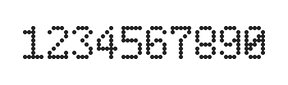 5×8数字点阵字体 ddN58AA1532