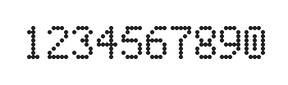 5×8数字点阵字体 ddN58AA1534
