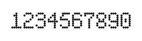 5×8数字点阵字体 ddN58AA1536