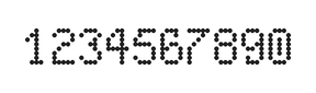 5×8数字点阵字体 ddN58AA1541