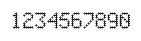 5×8数字点阵字体 ddN58AA1548