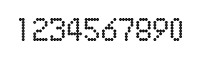 5×8数字点阵字体 ddN58AA1549