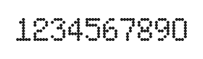 5×8数字点阵字体 ddN58AA1550