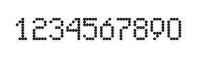 5×8数字点阵字体 ddN58AA1551