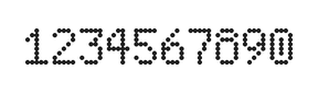 5×8数字点阵字体 ddN58AA1558
