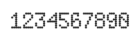 5×8数字点阵字体 ddN58AA1571