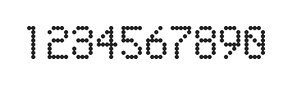 5×8数字点阵字体 ddN58AA1574