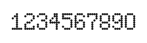 5×8数字点阵字体 ddN58AA1592
