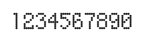 5×8数字点阵字体 ddN58AA1600