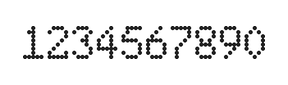 5×8数字点阵字体 ddN58AA1601