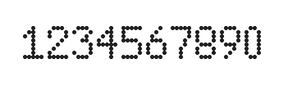 5×8数字点阵字体 ddN58AA1602