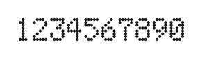 5×8数字点阵字体 ddN58AA1603