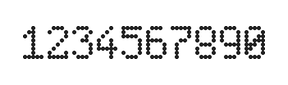 5×8数字点阵字体 ddN58AA1604