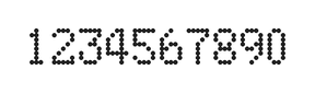 5×8数字点阵字体 ddN58AA1605