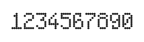 5×8数字点阵字体 ddN58AA1611