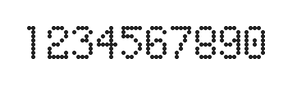 5×8数字点阵字体 ddN58AA1614
