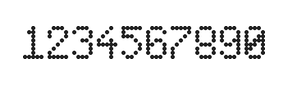5×8数字点阵字体 ddN58AA1617